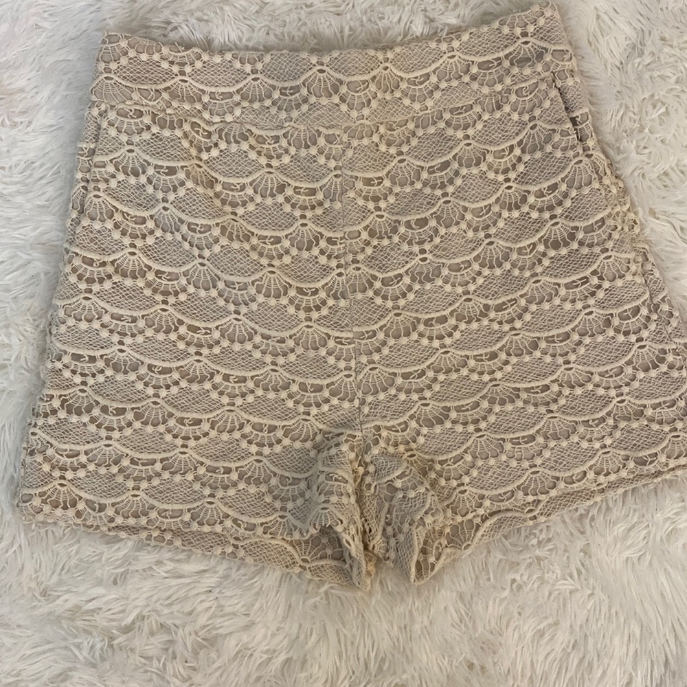 Express crochet high waisted shorts Size 2